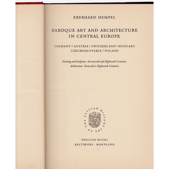 Baroque Art & Architecture in Central Europe – HC DJ Slipcase – 370pp B&W photos - Picture 3 of 8